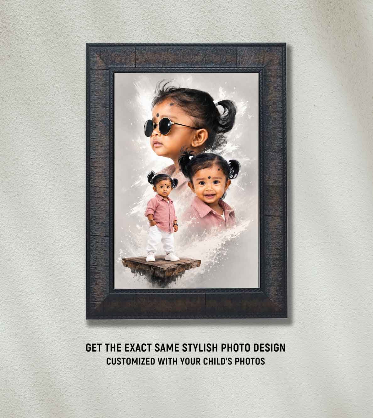 custom customized with your kid’s photo – same design as shown with photo for birthday gift