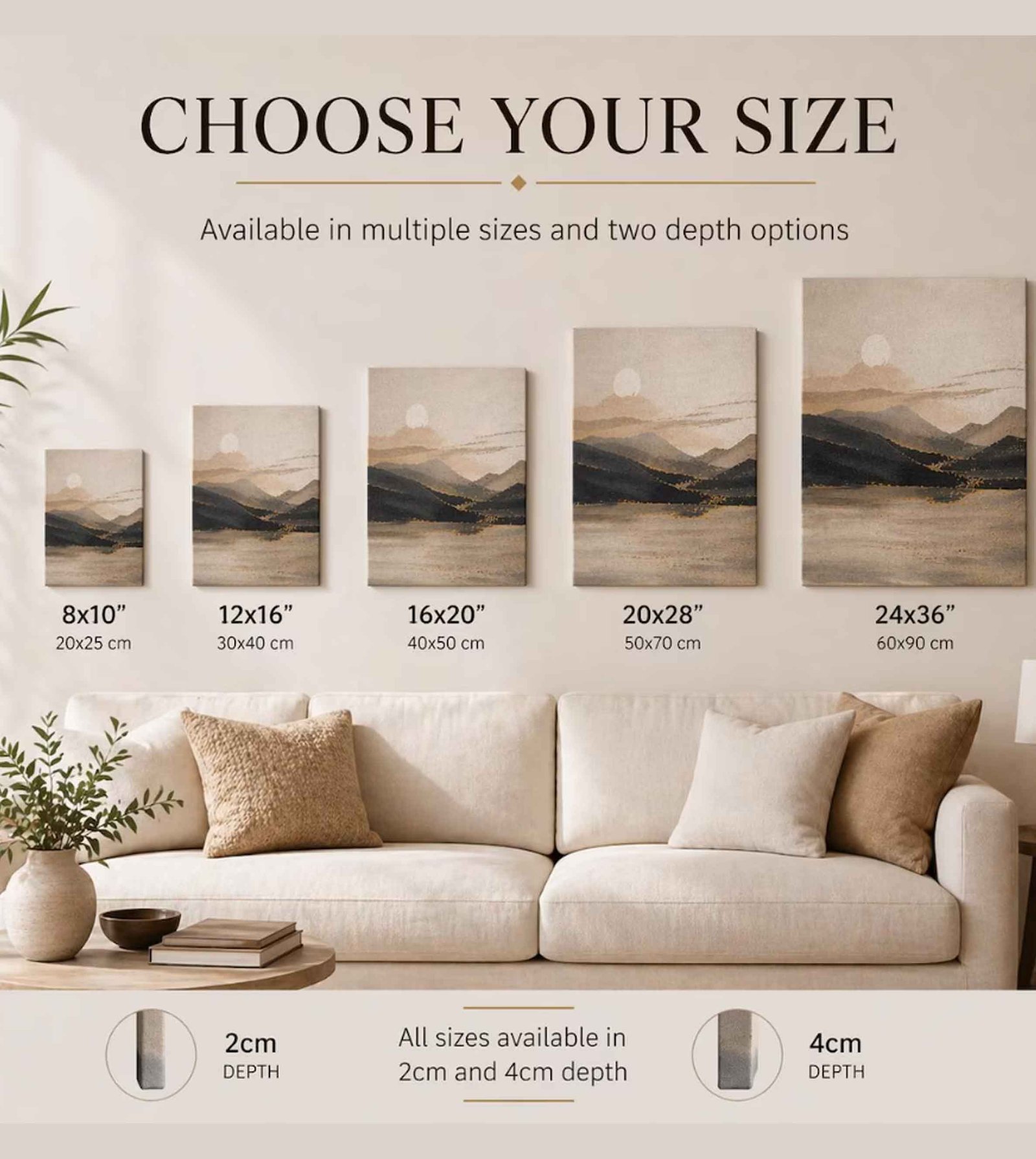 Personalized AI Watercolor Portrait Canvas Print | 12x18